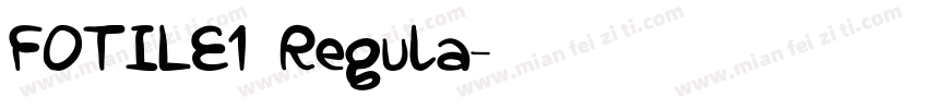 FOTILE1 Regula字体转换